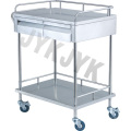 Stainless Steel Dressing & Medicine Change Cart with Two Drawers